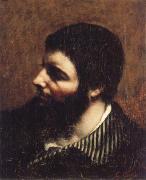 Gustave Courbet Self-Portrait with Striped Collar oil